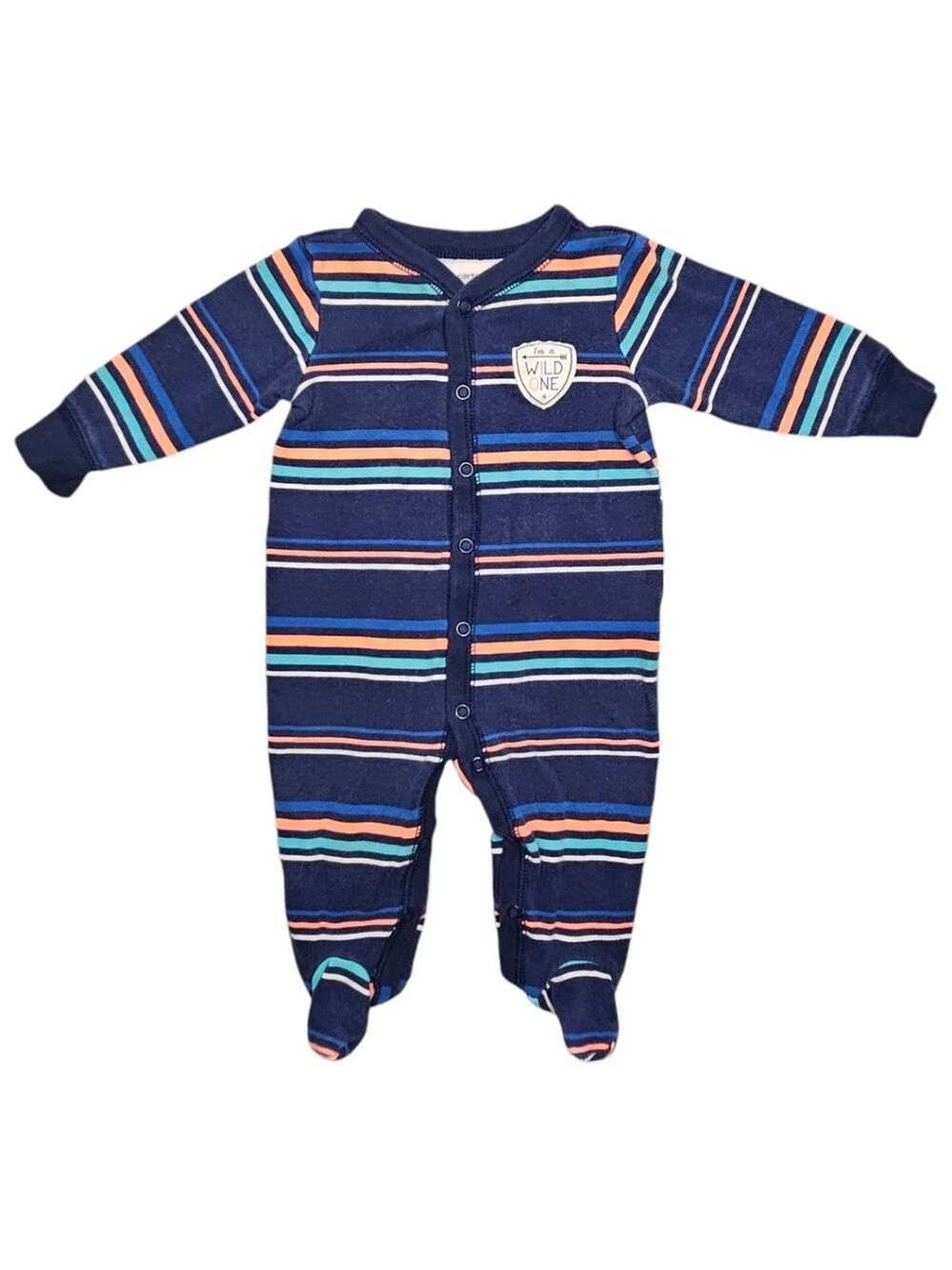 Carter's Boys Button-up Sleeper "I'm a Wild One" Size 6 Months